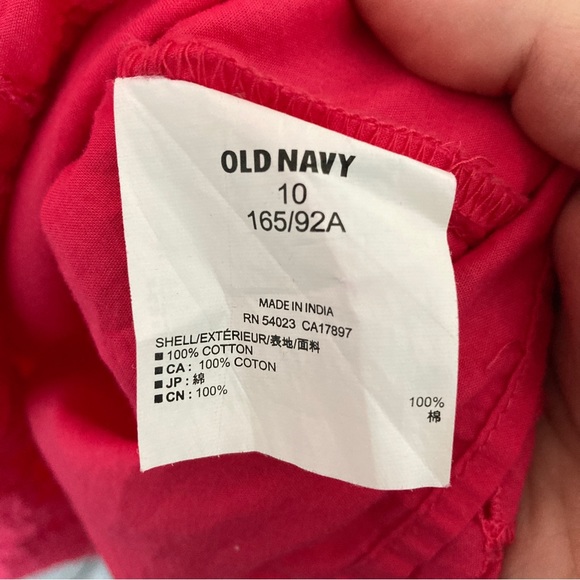 3/$15 Bright Pink Eyelet Dress | Old Navy | Size 10 - Picture 3 of 7